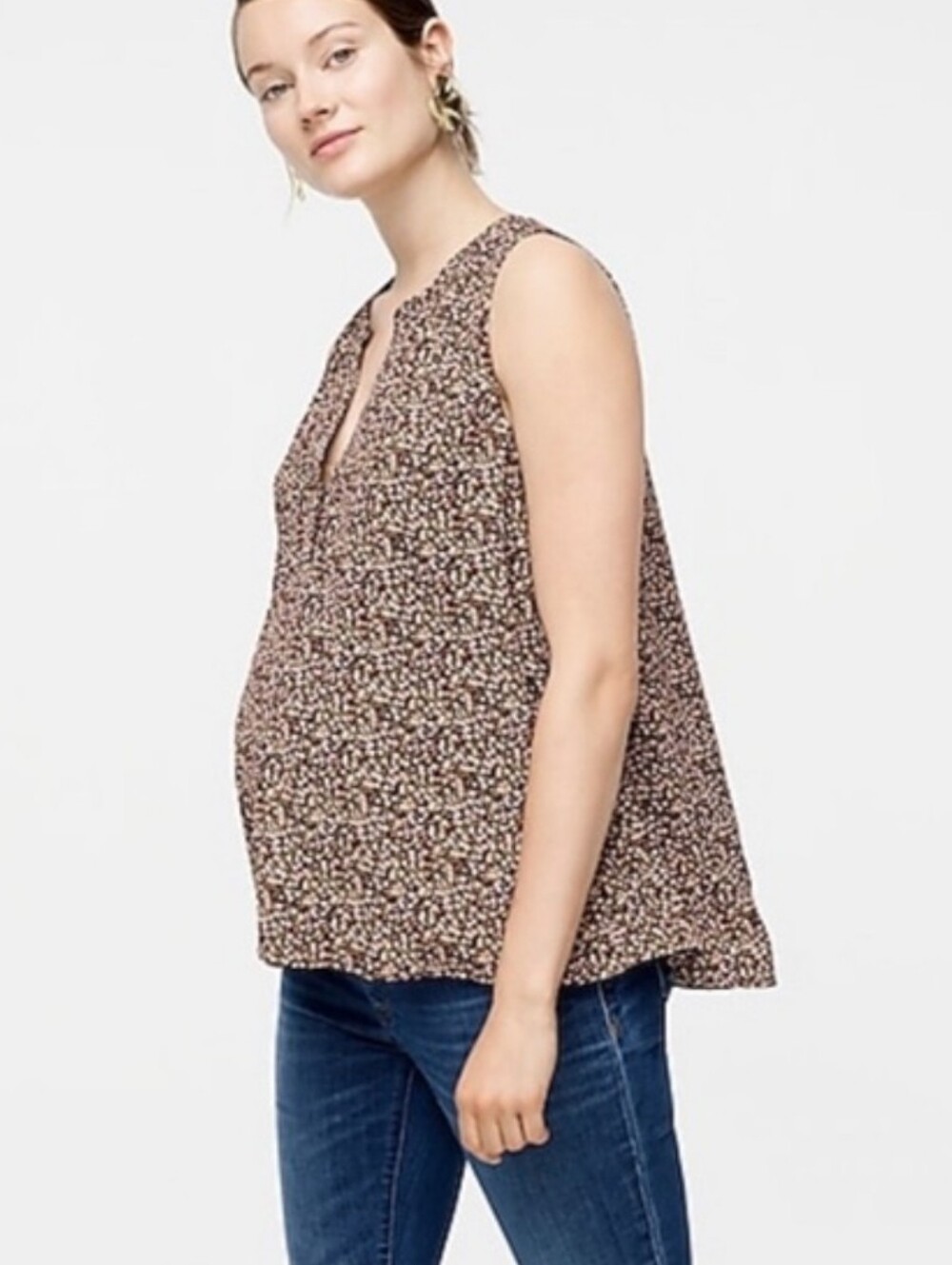 J.Crew x Hatch ditzy floral print sleeveless top size S/M